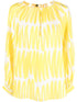 abstract-print silk blouse